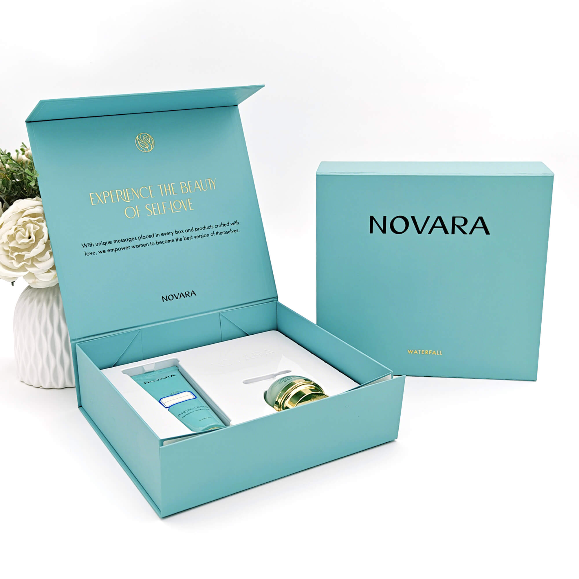 Cosmetic packaging box sample for retail beauty product display